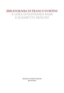 Bibliografia di Franco Fortini