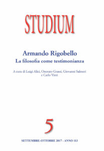 Studium (2017). Vol. 5: Armando Rigobello. La filosofia come testimonianza (Settembre-Ottobre)