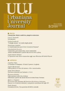 Urbaniana University Journal. Euntes Docete (2013). Ediz. integrale. Vol. 3: Focus. Umanesimo: ideale condiviso, progetto contestato