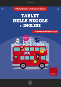 Tablet delle regole di inglese. Scuola sec...