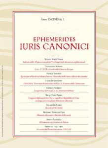 Ephemerides iuris canonici (2015). Vol. 1