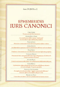 Ephemerides Iuris canonici (2019). Vol. 2