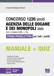 Concorso 1226 posti Agenzia delle Dogane e...
