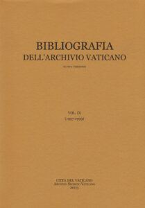 Bibliografia dell'Archivio vaticano
