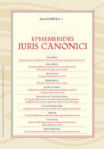 Ephemerides Iuris canonici (2024). Vol. 1